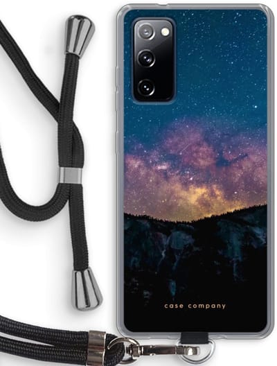 Case Company® - Hoesje met koord geschikt voor Samsung Galaxy S20 FE / S20 FE 5G hoesje met Koord - Travel to space - Telefoonhoesje met Zwart Koord - Bescherming aan alle Kanten en Over de Schermrand