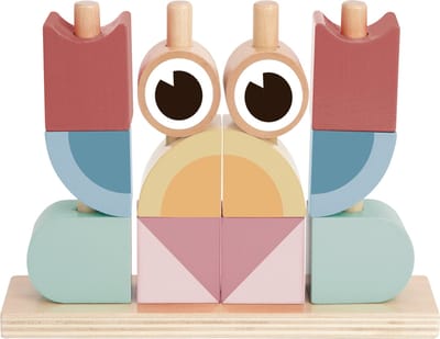 Tooky Toy Crabbie Houten Stapeltoren – FSC Mixed - Montessori Speelgoed - Verschillende vormen