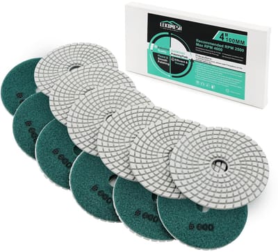 Polijstschijven Set - Diamant Pads - Natte Steen Bewerking - Hoge Verwerkings Efficiëntie - 100 mm Diameter - Niet Gespecificeerd