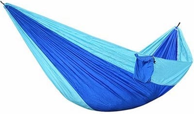 Reishangmat - Parachute hangmat - Buiten ontspannen - Lichtgewicht en draagbaar - 220x100cm - Blauw