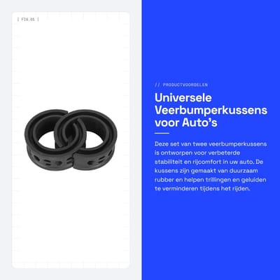 Dailygoods- Veerbumperkussen 2 Stuks - Ruisonderdrukking - Anti-vibratie - Verbeterde Stabiliteit - Rubber - Afmetingen 14x14x5 cm - Schokdemper