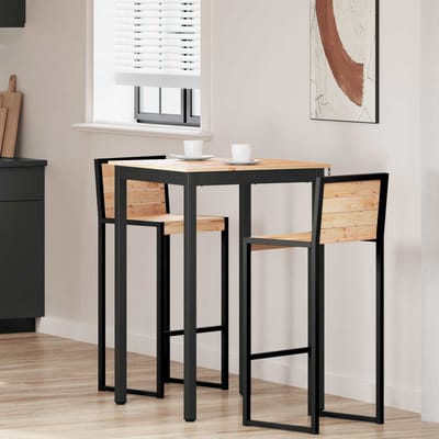 vidaXL - Bartafel - 70 - x - 70 - x - 105 - cm - Massief - grenenhout - Naturel - Vierkant