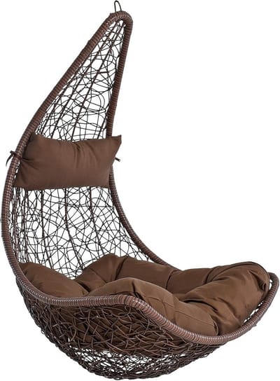 Comfortabele Polyrotan Hangstoel voor Buiten en Binnen - Weerbestendige Schommelmand