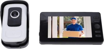 Draadloze Videodeurbel - Video Intercom - Huisbeveiliging - 4.3 Inch Display - 16 x 12 x 7 cm - Zwart