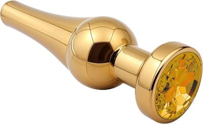 Cupitoys® Metalen buttplug - Goud - Diamant goud - Taps - Large - Sex toys voor vrouwen - Sex toys voor mannen - Buttplugs