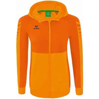 Erima Six Wings Trainingsjack Met Capuchon Dames - Oranje / New Orange | Maat: 36