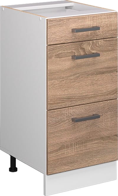 Vicco R-Line Keukenonderkast – 40 cm met laden, zonder werkblad Sonoma