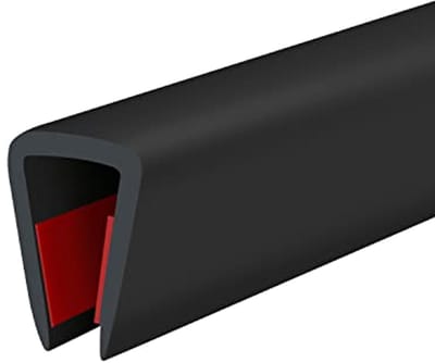 Zelfklevende U-vormige randbeschermer - Flexibele rubberen randbeschermers voor plaatwerk en glas - 8 mm - 6 m