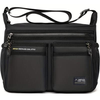 Multifunctionele Mode Casual Schoudertas, Waterdichte Zakelijke Crossbody Tas voor Mannen Dagelijkse Pendelen black