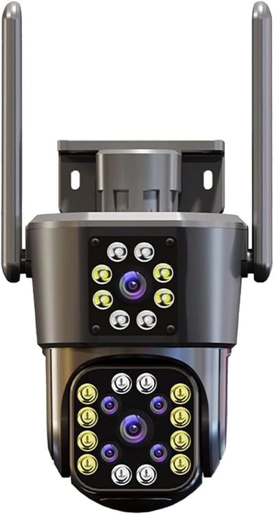 Beveiligingscamera Buiten - PTZ Camera - Huisbewaking - Drie Lenzen Achtmaal Zoom - 10x10x10mm