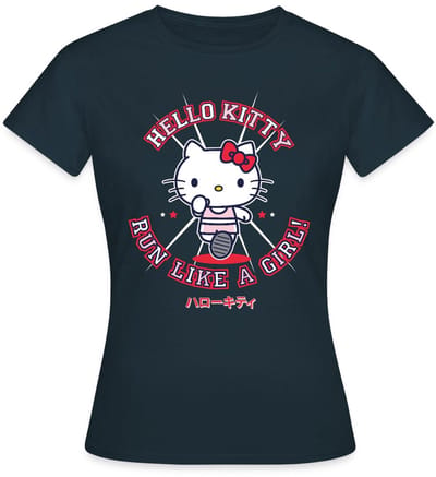Hello Kitty Run Like A Girl T-Shirt Dames