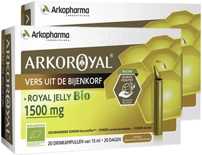 Arkopharma | ArkoRoyal Royal Jelly | 1500mg | 2 stuks | 20 ampullen x 15ml