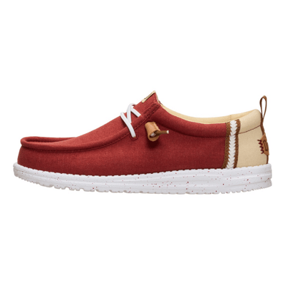 schoenen wally zomer linnen man verbrand rood
