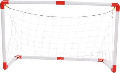 Voetbaldoelset - Sport speelgoed - Buiten spelen - 4-in-1 set - 71 x 41 x 12 cm - Meerdere kleuren