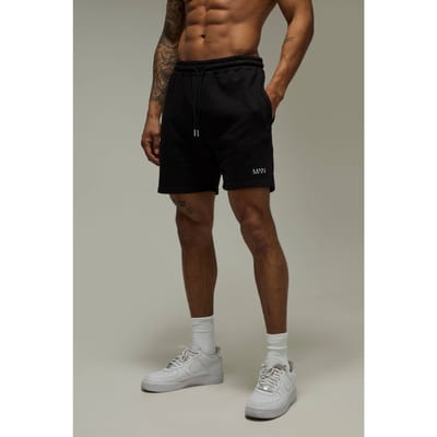Men's Active Gym Loopback 5inch Shorts | Black | Size XS