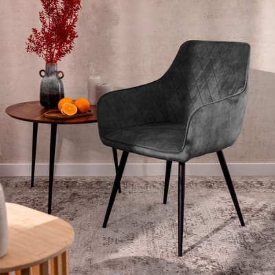 HOMLA SATORI Stoel – Grafietgrijs Eetkamerstoel 58x62x79 cm