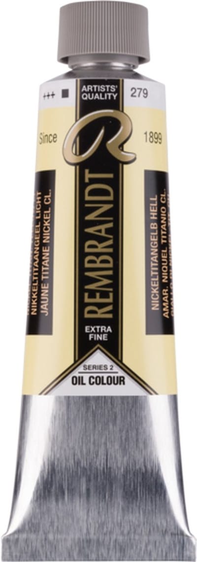 Rembrandt Olieverf Tube 150 ml Nikkeltitaangeel licht 279