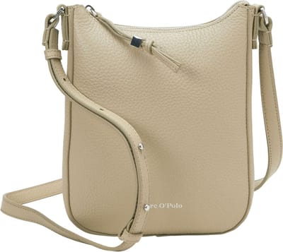 Marc O'Polo Leren Schoudertas Cilly Crossbody Bag Jonesboro Cream Beige