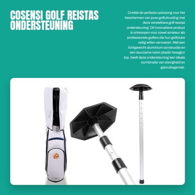 Dailygoods- Golfreistas Verstelbaar - Aluminium Ondersteuning - Lichtgewicht - Duurzaam - Beschermend - Tot 53" Uitbreidbaar - Golftas