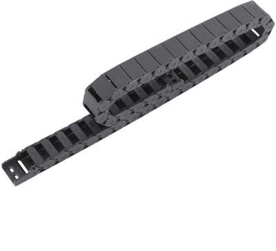 Dailygoody - Draaddrager - Flexibele sleepketting - Versterkt nylon - Zwart - Kabeldrager voor elektrische machines - 1 meter