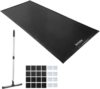 tectake® Garagemat - Vloermat - 500 x 240 cm - Antislip en Waterdicht - Inclusief Uitschuifbare Trekker, Klittenbandpads en Alcoholdoekjes - Milieumat - Werkplaatsmat - Voor Garage, Motor en Auto