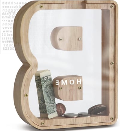 Aangepaste Houten Spaarpot, Transparant en Creatief, Ideaal als Verjaardagscadeau voor Kinderen, Decoratie en Souvenir