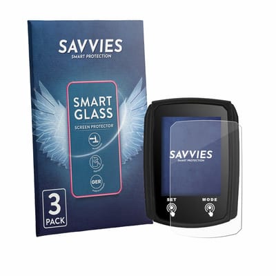3 Stuks Savvies Screenprotector - geschikt voor JZK Bike Computer - beschermfolie glas transparant