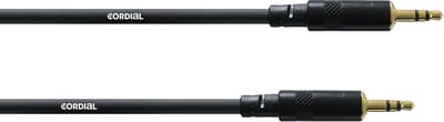 Cordial CFS 1,5 WW Jackplug Jack Verbindingskabel [1x Jackplug male 3,5 mm - 1x Jackplug male 3,5 mm] 1.50 m Zwart Flex