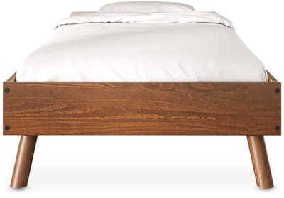 Futonbed KARRI 90x200 cm van massief hout – kastanjebruin