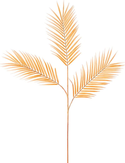 Easyplants | Kunsttak Varen 100 cm oker | Zijde | Nepbloemen | oker | Onderhoudsvrij | Kant-en-klaar