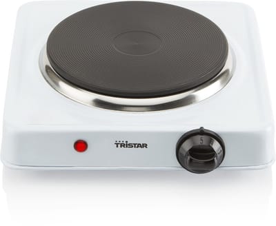 Tristar Elektrische kookplaat 1000W - KP-6185 - 1 Kookzone - Vrijstaand - Wit