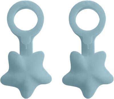 Afvoerstopper Badkuip - Siliconen Stop - Water Dicht Maken - Stervormig Design - 3 cm Diameter - Lichtblauw