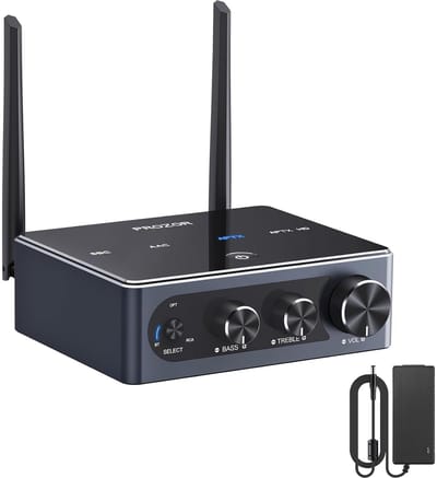 NÖRDIC Bluetooth 5.2 Hi-Fi versterker - 192kHz/24Bit - 2x 100W speaker uitgang