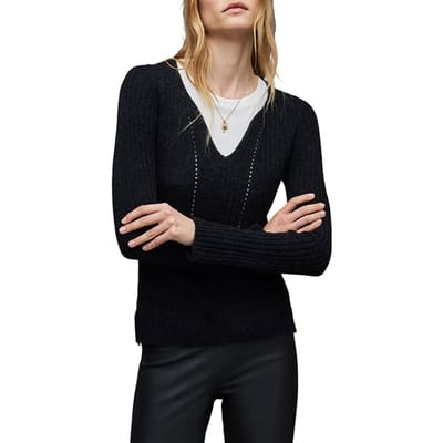 AllSaints Rhoda Jumper Black Maat: XS | Gebreide Truien Outlet | Dames | Zwart