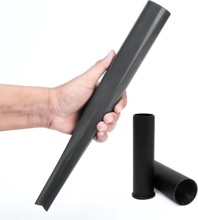 Grondspike Roterende Waslijn - Paalhouder Bodem - Buiten Stabiliseren - Universele Adapter Pasvorm - 385mm Hoogte - Zwart