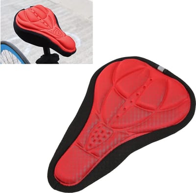 Narimano® fietszadelhoes, zacht, ademend, duurzaam, comfortabel fietszadelkussen, Rood Zadel 3D - Fietsen Zadel Voor Fiets Accessoires