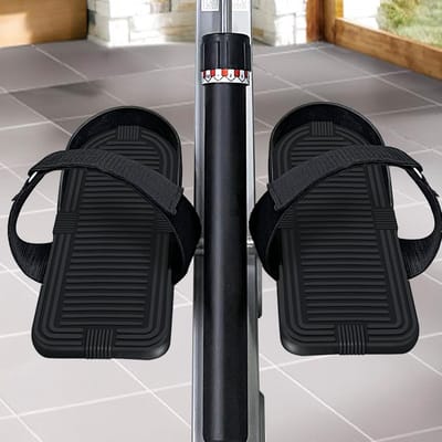 Roeimachine Pedalen - Voetsteunen Trainer - Beentraining Thuis - Verstelbare Weerstand - 14mm Diameter - Zwart