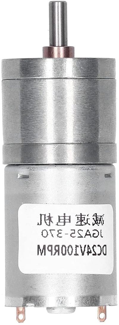 DC Versnellingsmotor - Elektrische Motor - Kantoorautomatisering - Laag Geluid - 25 mm Diameter - Zilver