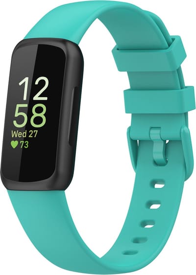 By Qubix - Compatible Fitbit bandje - Geschikt voor fitbit Inspire 3 - Sportbandje met gesp - Maat: Large - Teal