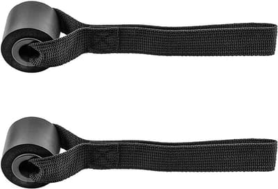 Zware Deurankers - Optrekbanden Krachttraining - Thuis Fitness - Beschermt Deur Oppervlak - 22.5cm Lengte - Zwart