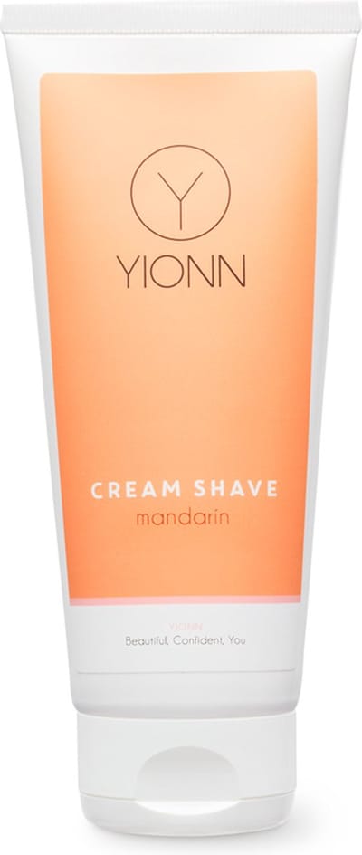 YIONN Cream Shave Mandarijn - zeepvrij alternatief voor scheerschuim en scheergel - hypoallergeen - géén parfum - met etherische olie - speciaal voor vrouwen