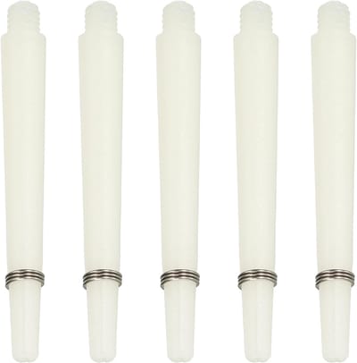 Dart Accessoires - Vervangende Stelen - Dart Spel - Medium Lengte - 45 mm - Wit