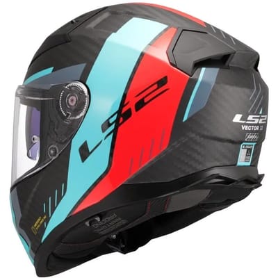 LS2 FF811 Vector II Carbon Grid Mat Zwart Fluo Geel Integraalhelm - Helm