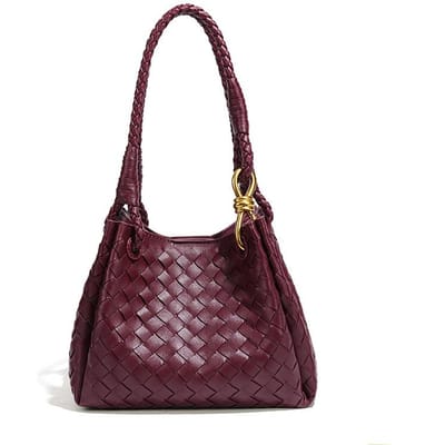Veelzijdige Geweven Emmer Tas, Handgedragen Parachute, Crossbody Dames Tas, Tweedelige Set, Moeder en Kind Enkele Schouder Onderarm Tas black