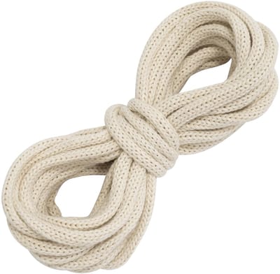 - C67836 - gevlochten decoratieve touw, 5 m x 6 mm - van katoen - kleur: wit