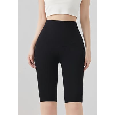 Shorts de sécurité grande taille pour femme Taille haute Élastique Anti-frottement Sous-jupe Shorts Soie Glacée Sans couture Respirant Pantalon de sous-vêtement 1XL beige