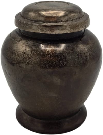 Urnenspecialist® - Urn - Pot - Asbuis - 700ML - Antraciet - Grijs - Night Black - Standaard Urn - As - Asverwerking