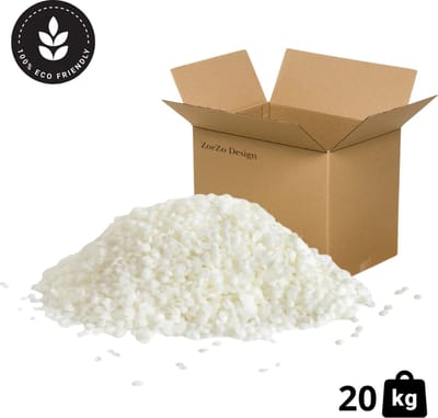 ZoeZo Kaarsenwas Koolzaadwas korrels 20 kg - Container was - Parels - Natuurlijke was uit Europa - Zelf kaarsen maken - Rapeseed wax