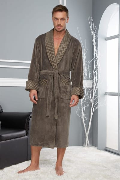 Heren Badjas Damian / Khaki / XXL