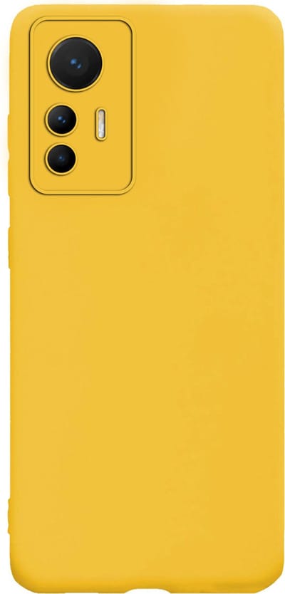 Hoes - Geschikt voor Xiaomi 12 Lite - Sterk & Shockproof - Hoesje Cover - Siliconen Case - Geel
